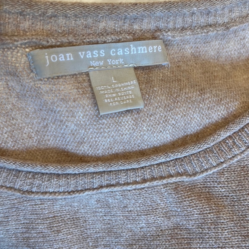 Cashmere very lightweight wheat color ~ little longer in the back.. size L